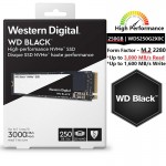 Ổ cứng SSD WD Black 250GB NVMe PCIe M.2 2280 